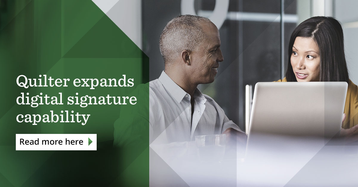 Quilter expands digital signature capability with addition of four